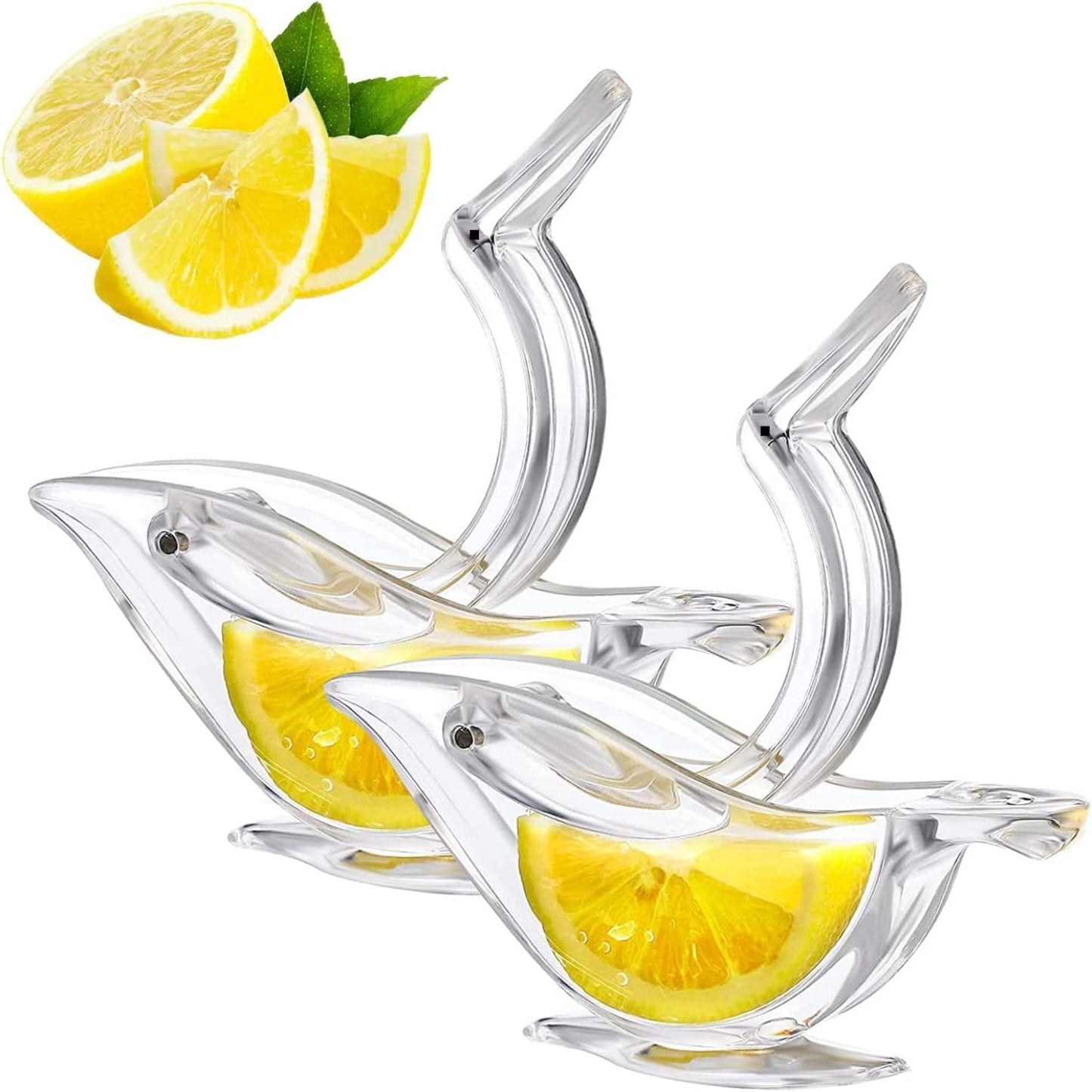 Transparent bird-shaped lemon squeezers