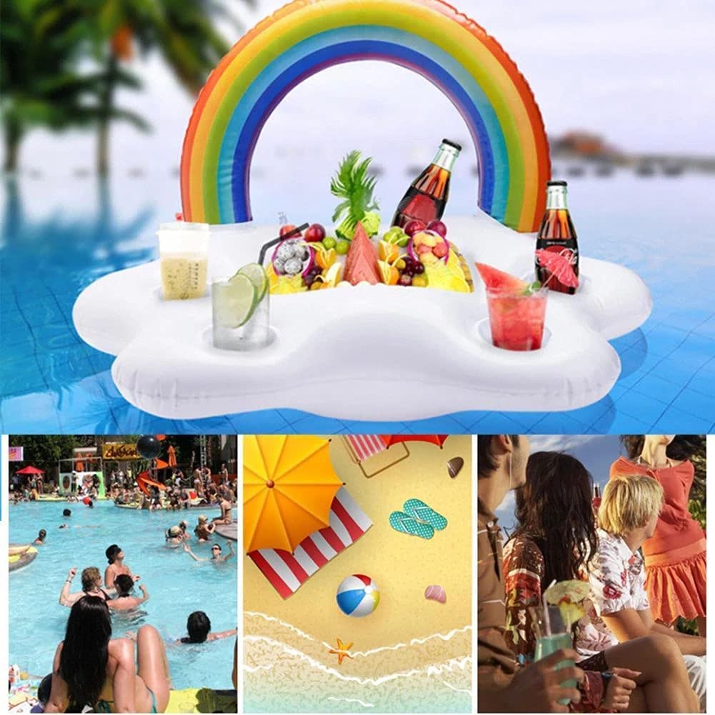 Rainbow-themed pool accessory