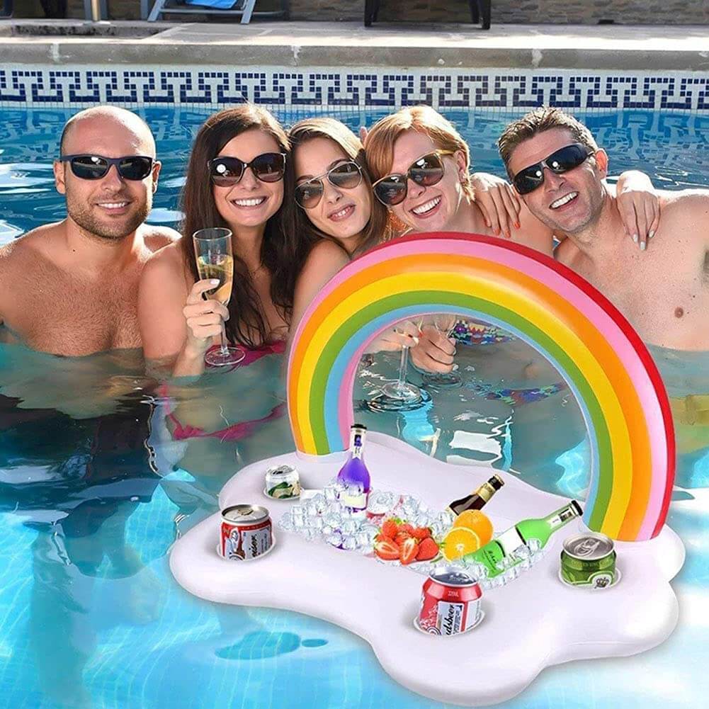 Inflatable cooler float