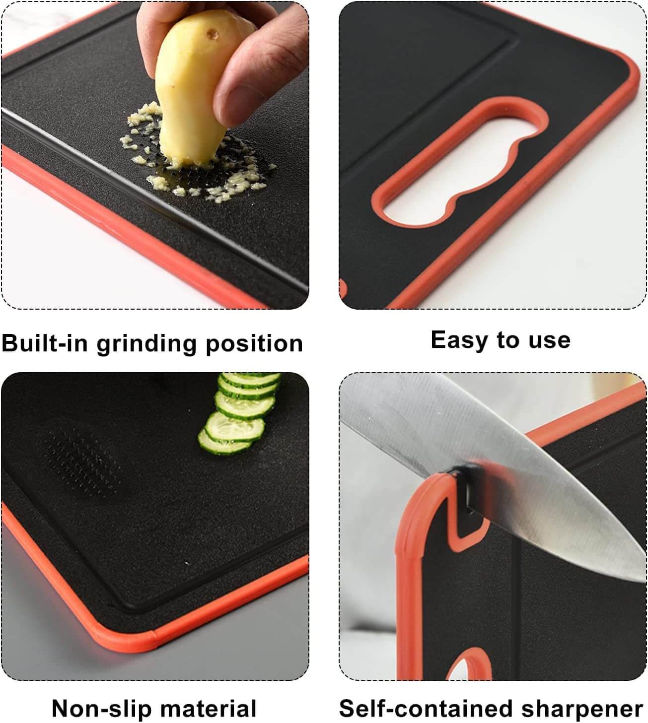 Dual-sided chopping board with built-in defrosting function