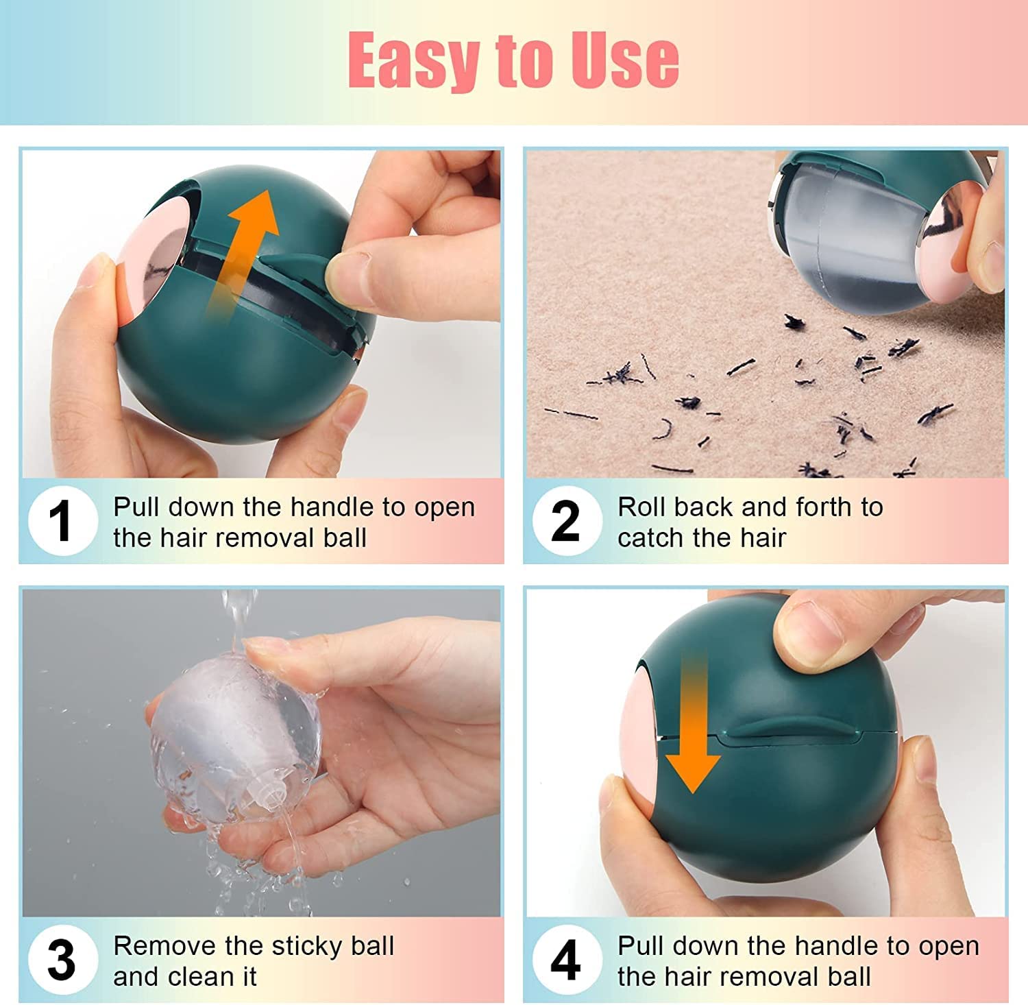 Hair remover ball for lint