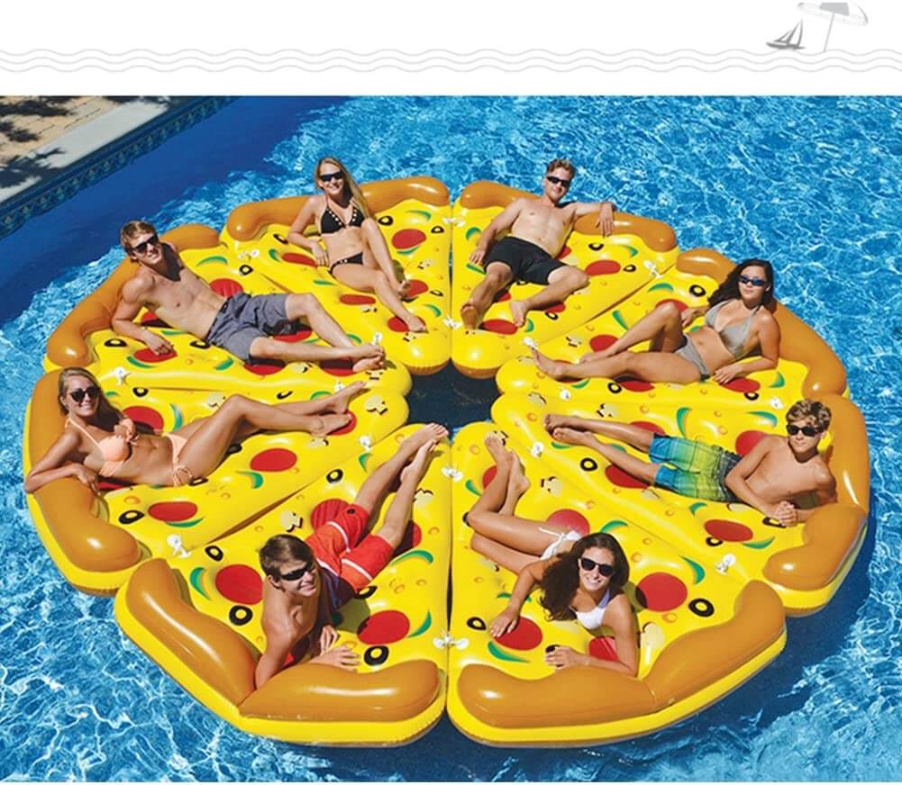 Inflatable pool pizza hammock