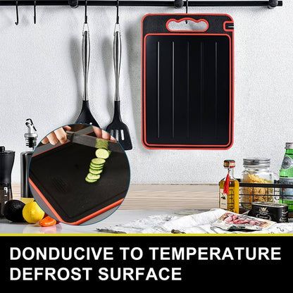 Innovative cutting board with defrosting feature